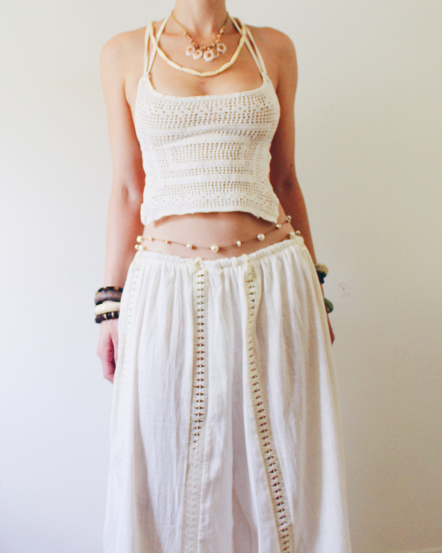 Crochet Couture: Upcycled Doily Crop Top - Reworked vintage - Coachella outfit (Copy)