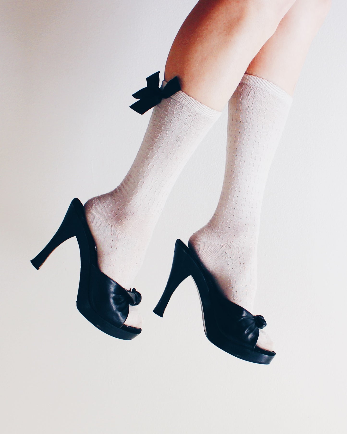Vintage Black Leather Open Toe Heels – Y2K Bratz Style Summer Pumps