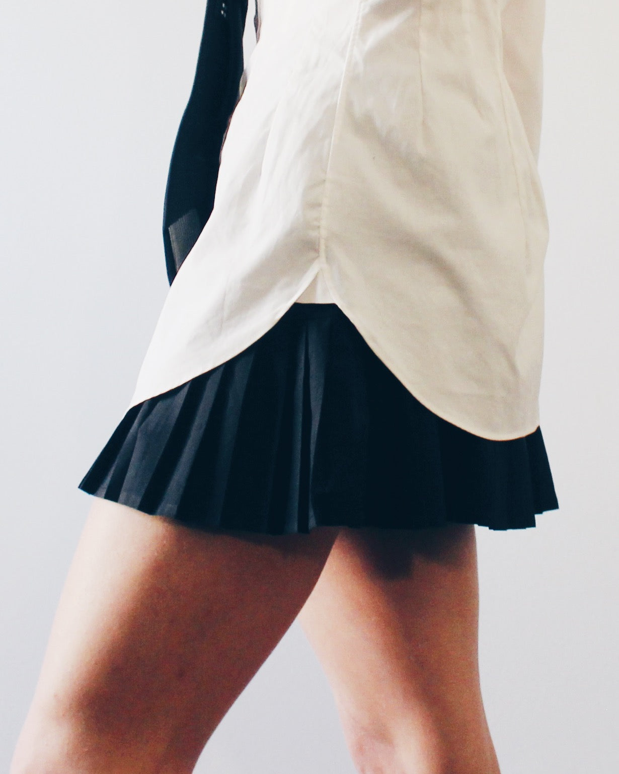 Ace Your Style with our Black Pleated Mini Tennis Skirt / acubi style skort