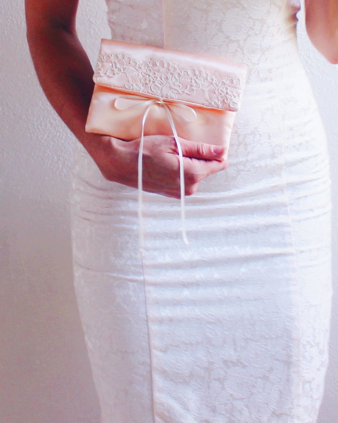 Vintage 1950s Pink Satin Clutch – Coquette Delicate Evening Bag