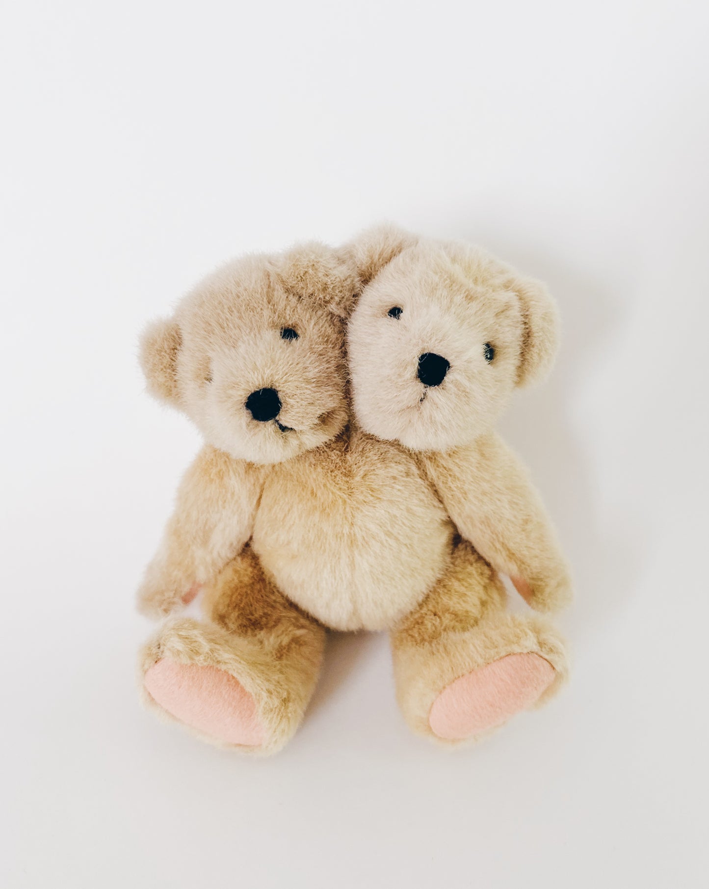 Two-Headed Upcycled Vintage Teddy Bear – Haunted Coquette Plush, Ethereal Marute Toy Art, Spooky Collectible