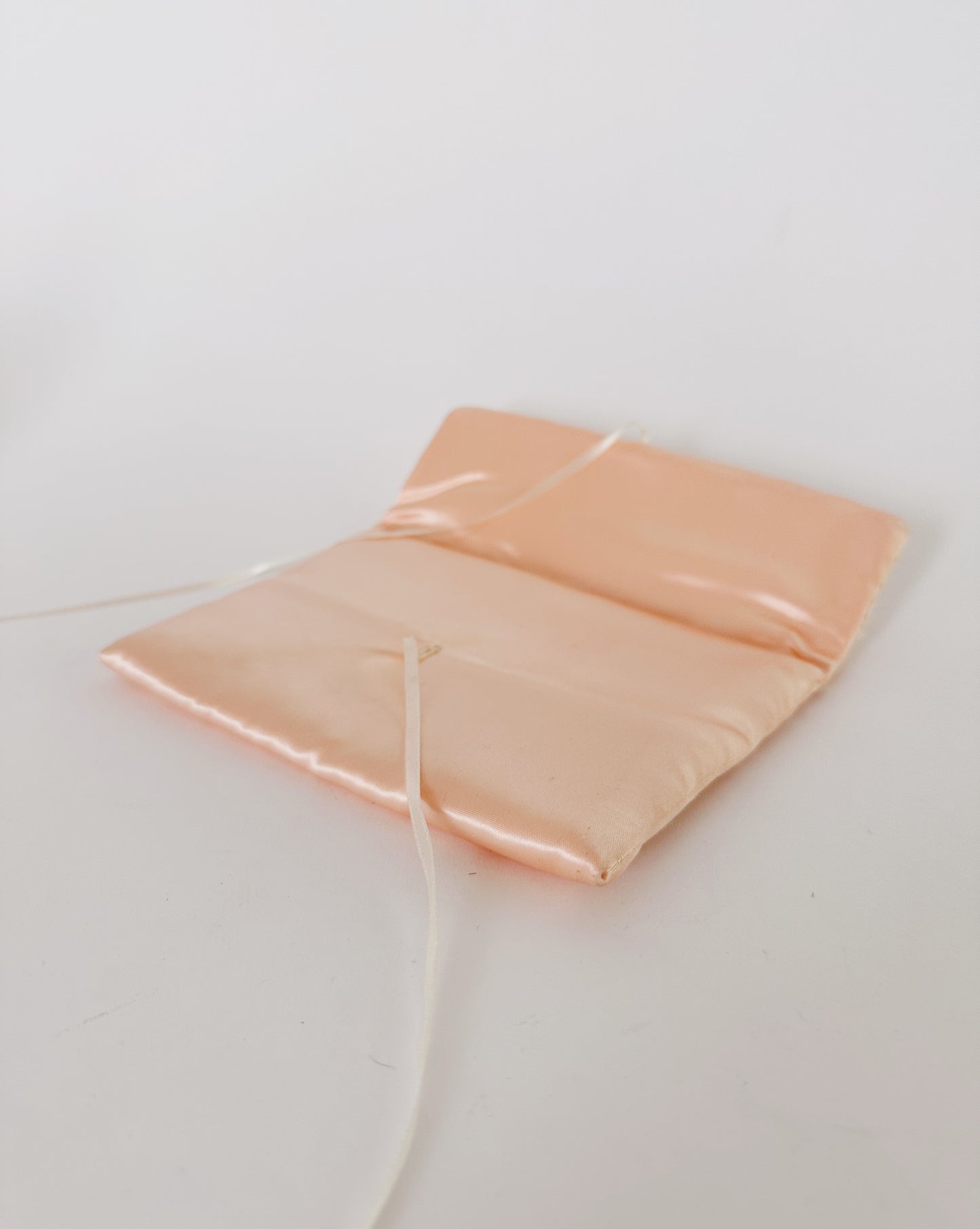 Vintage 1950s Pink Satin Clutch – Coquette Delicate Evening Bag