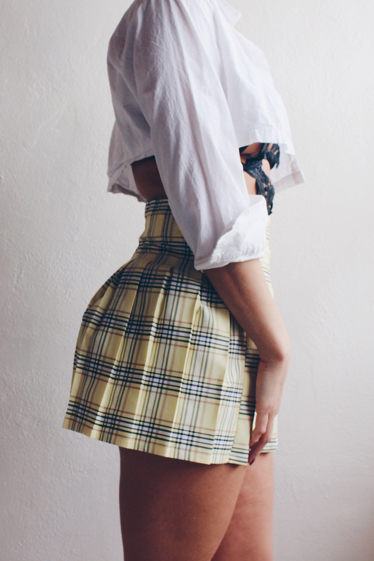 Clueless Dark Academia Y2K Pleated Mini Skirt