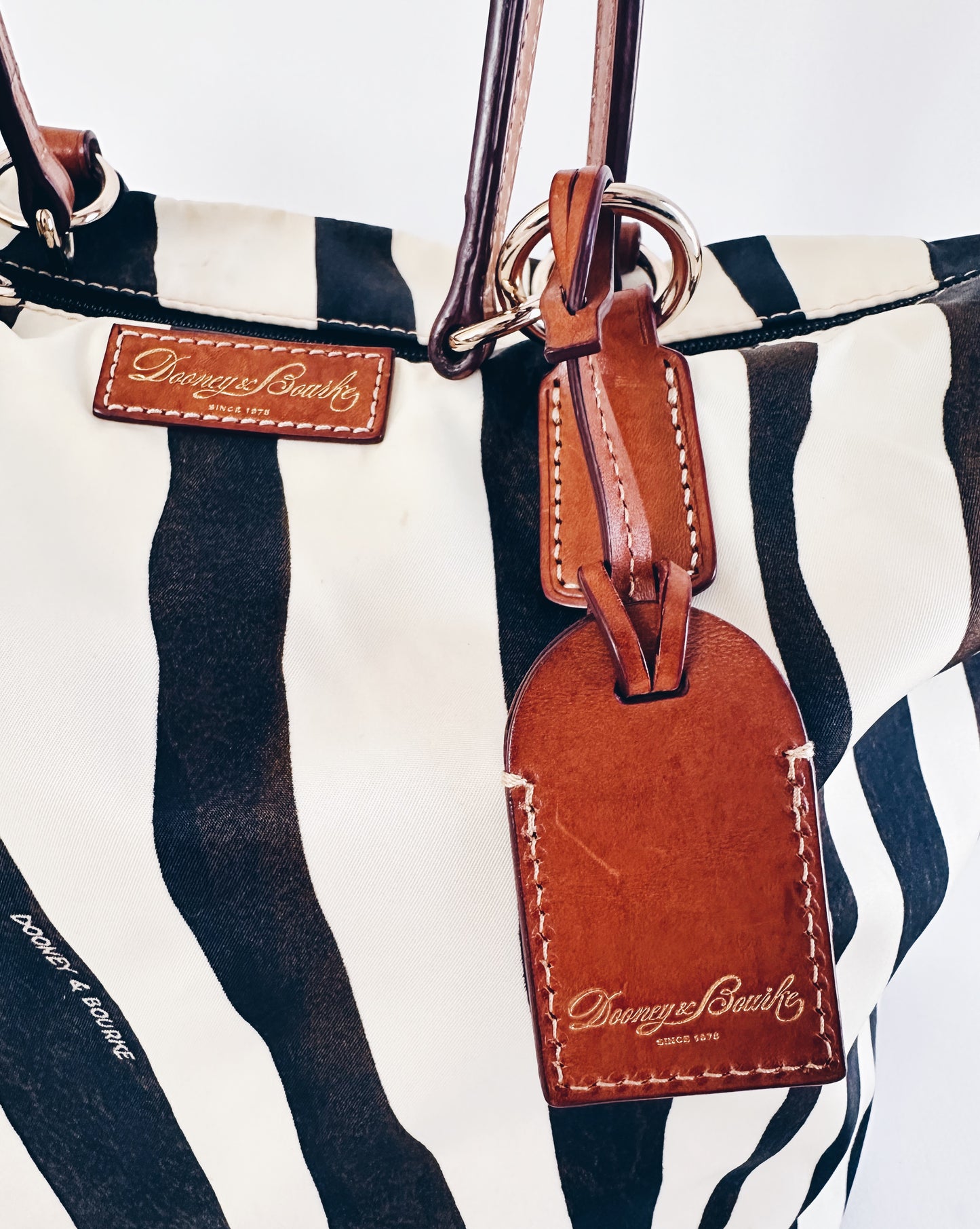 Vintage Y2K Dooney & Bourke Zebra Print Canvas Purse – Statement Animal Print Bag