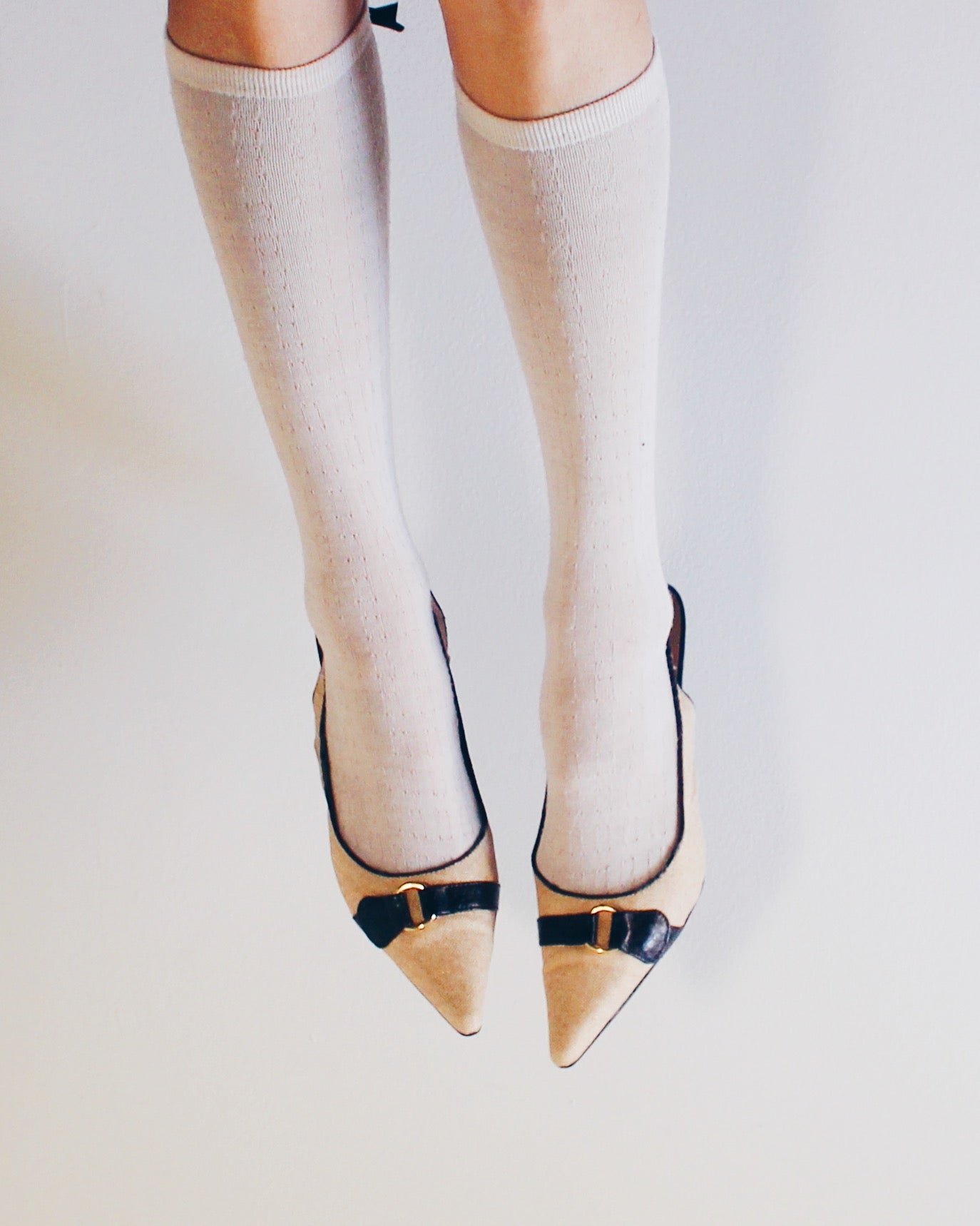 Pointed‑Toe Y2K Kitten Heels with Wrap Ankle Strap – Professional Formal Cream and Chocolate Pumps for Office & Evening