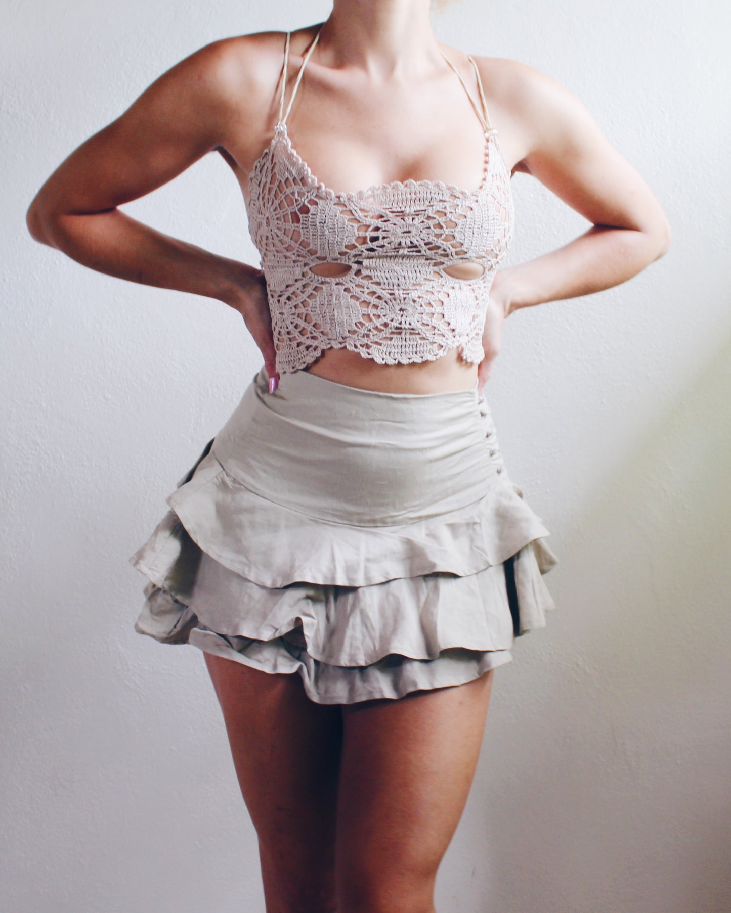 Rustic Couture: Upcycled Crochet Doily Crop Top