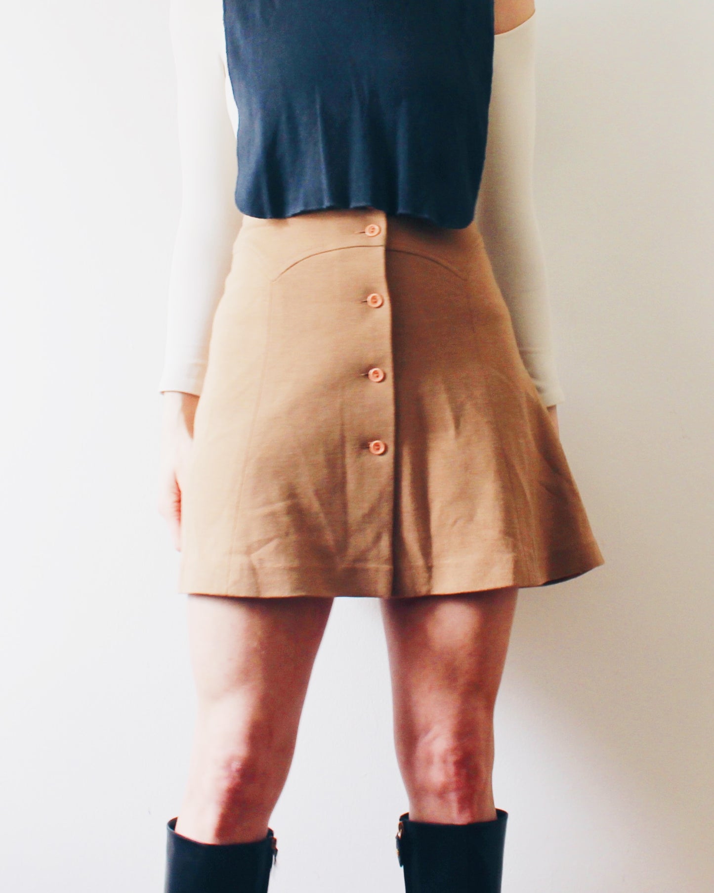 90s Academic accessory: Vintage Cotton False Turtleneck