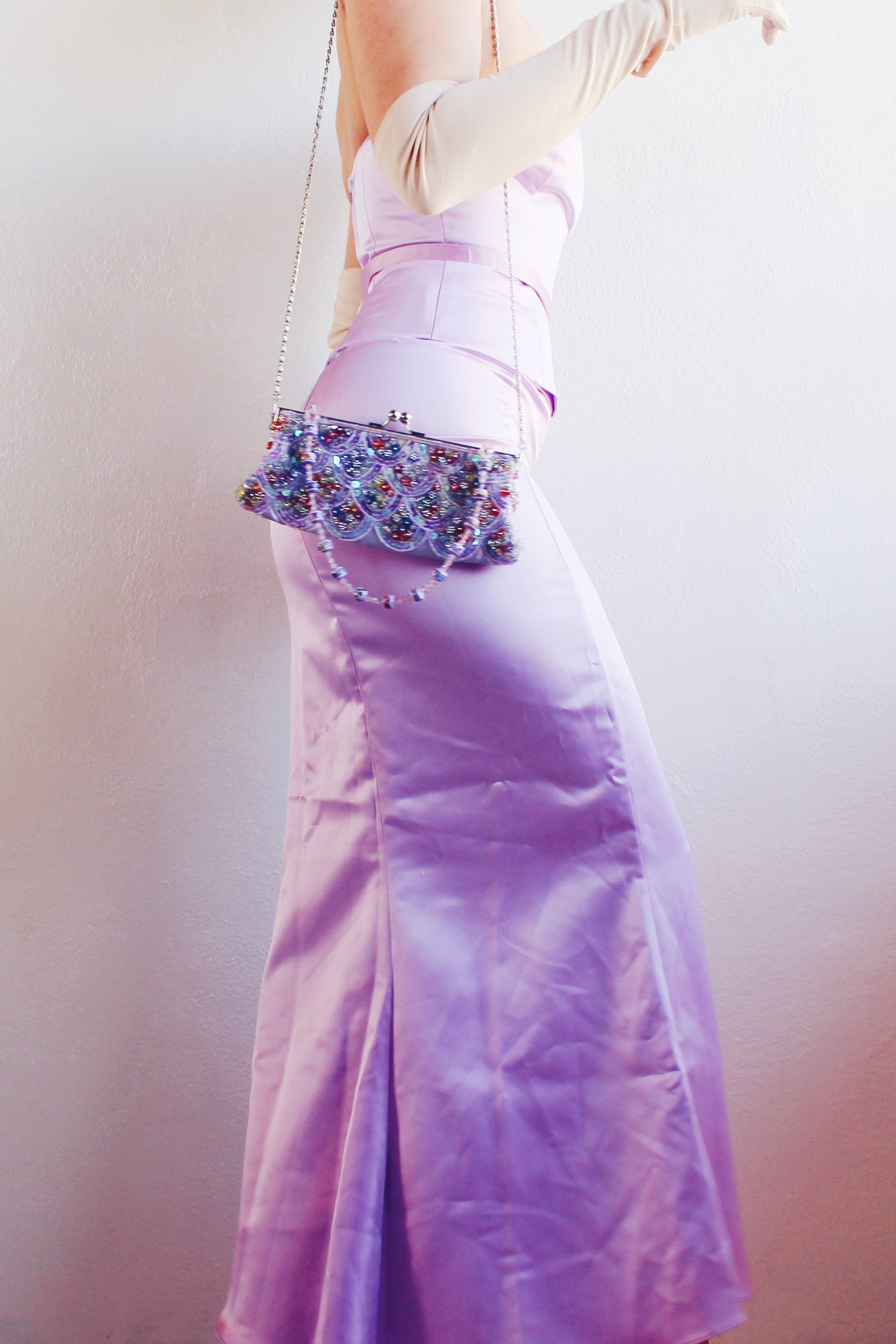 Vintage Y2K Formal Lilac Purple Dress Set - Coquette Girly Style for Valentine's Elegance