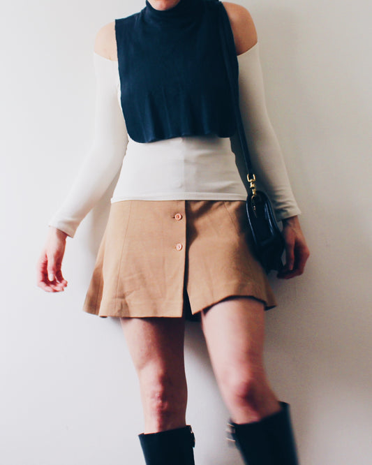90s Academic accessory: Vintage Cotton False Turtleneck
