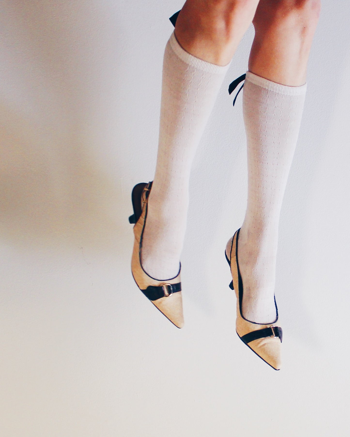 Pointed‑Toe Y2K Kitten Heels with Wrap Ankle Strap – Professional Formal Cream and Chocolate Pumps for Office & Evening