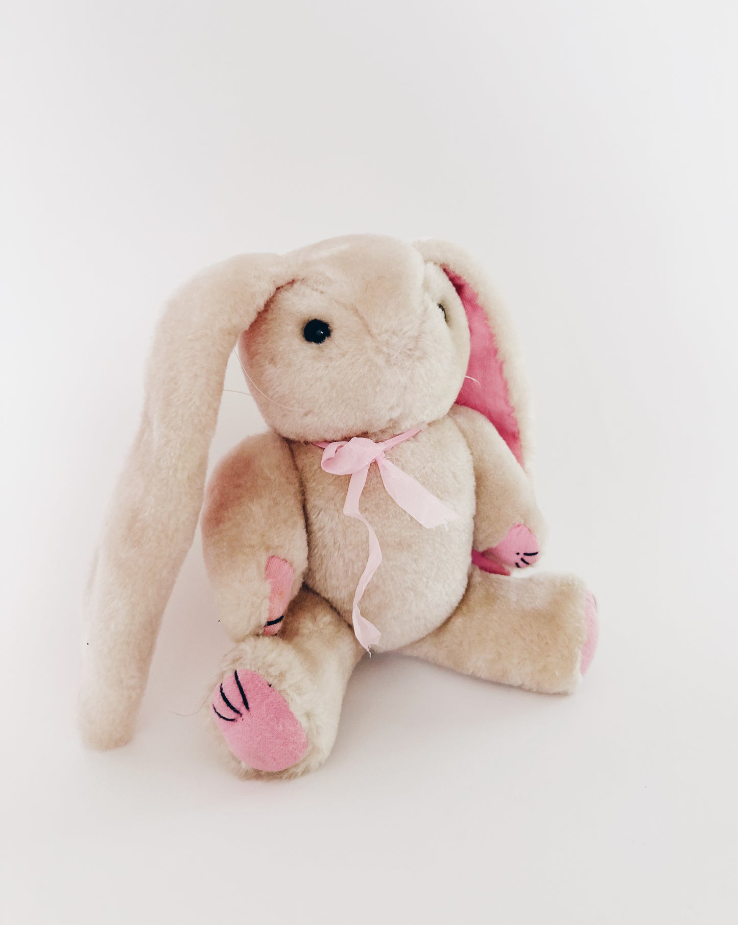 Antique Stuffed Rabbit Toy | Long Ears, Movable Limbs | Coquette Style Unconventional Accessory & Collectible