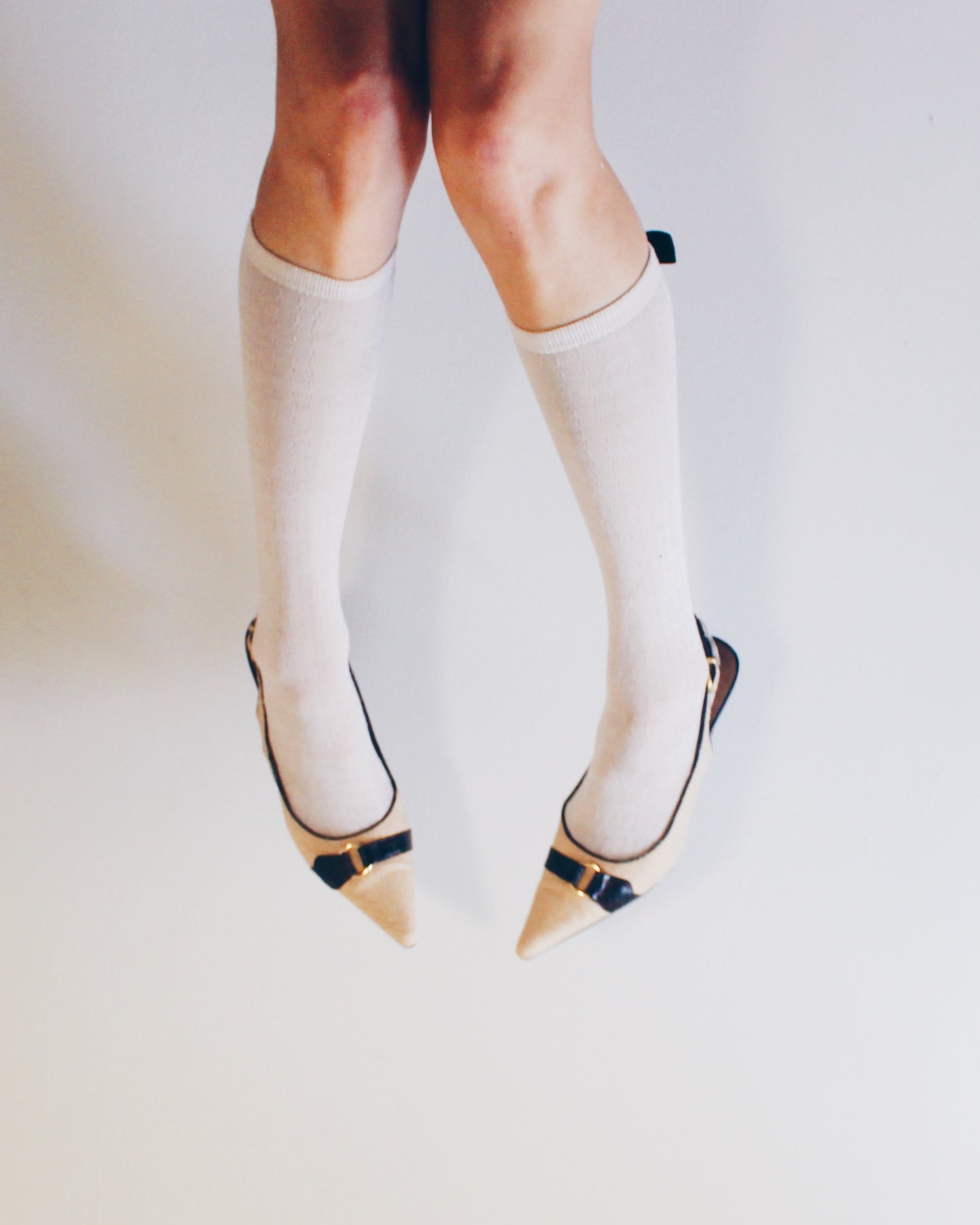 Pointed‑Toe Y2K Kitten Heels with Wrap Ankle Strap – Professional Formal Cream and Chocolate Pumps for Office & Evening