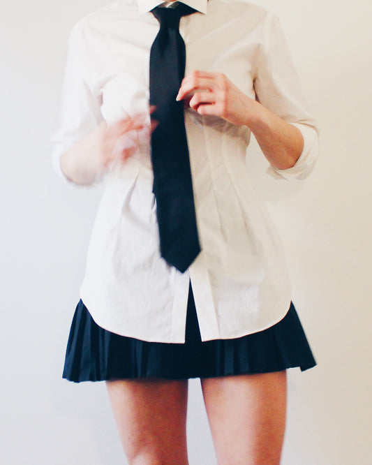 Ace Your Style with our Black Pleated Mini Tennis Skirt / acubi style skort