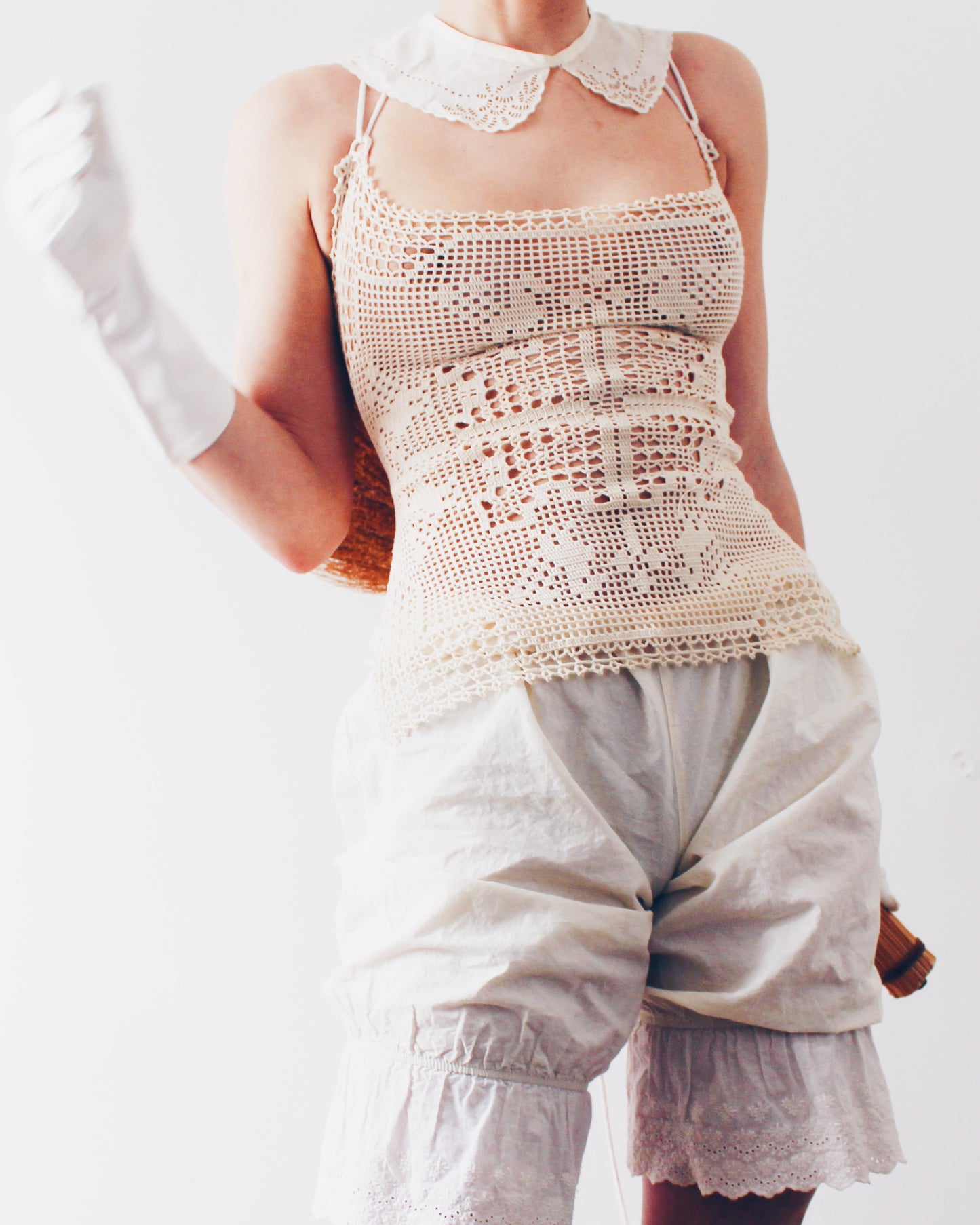 Crochet Couture: Upcycled Doily Crop Top - Reworked vintage - Coachella outfit