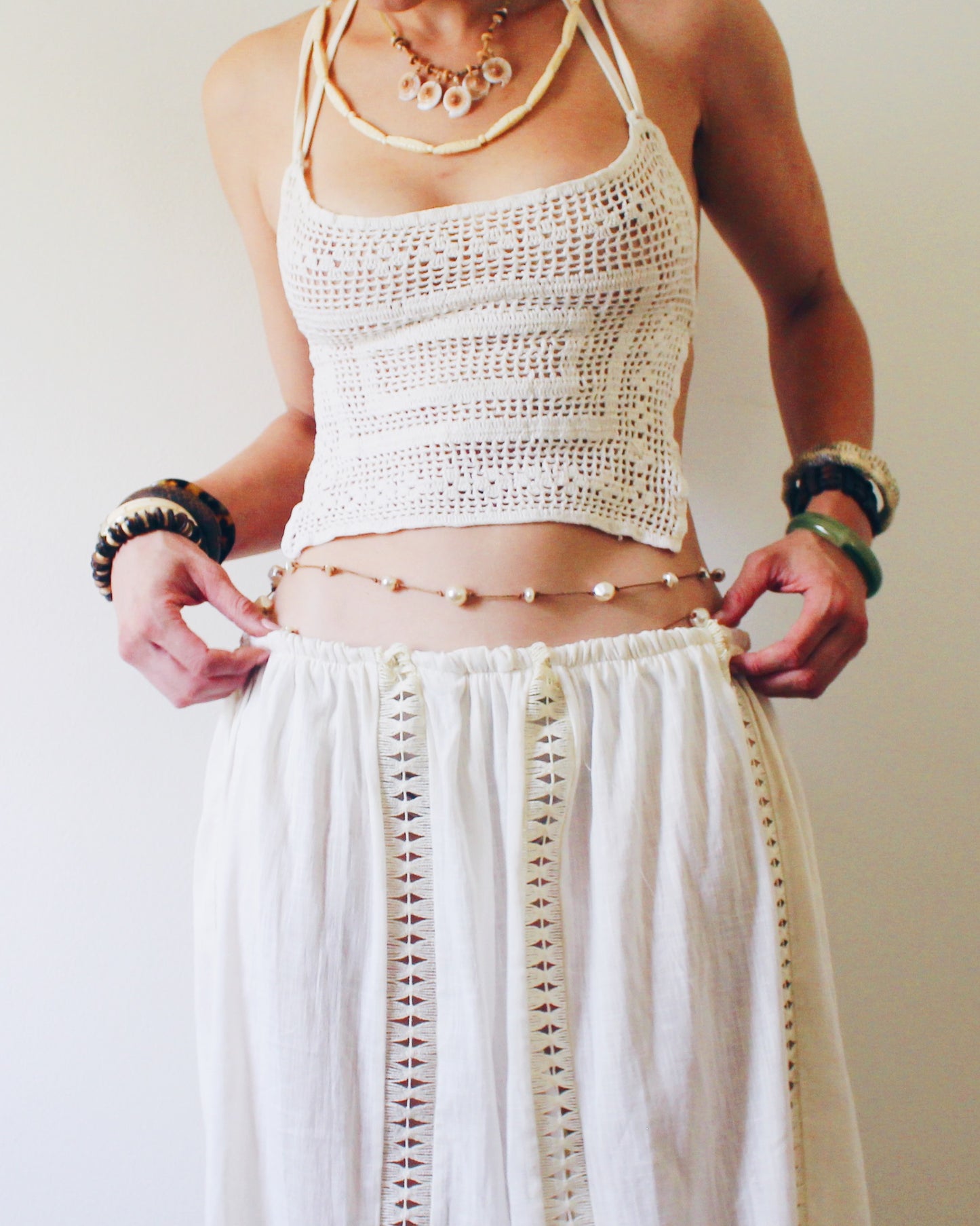 Crochet Couture: Upcycled Doily Crop Top - Reworked vintage - Coachella outfit (Copy)