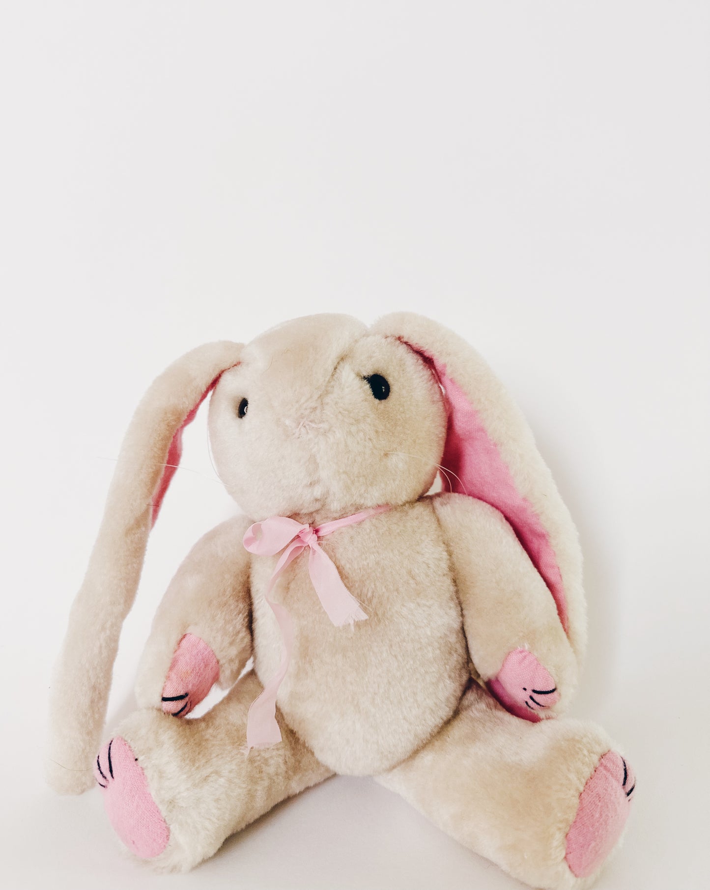 Antique Stuffed Rabbit Toy | Long Ears, Movable Limbs | Coquette Style Unconventional Accessory & Collectible