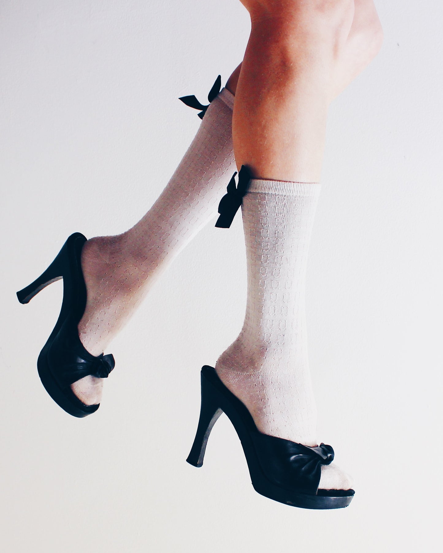 Vintage Black Leather Open Toe Heels – Y2K Bratz Style Summer Pumps