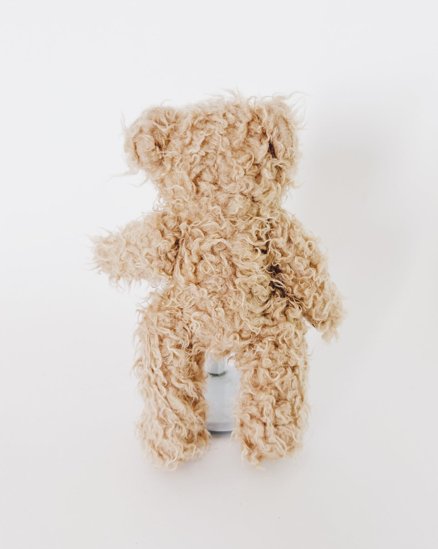 Antique Vintage Teddy Bear | Curly Hair & Charming Crooked Eyes | Unconventional Fashion Accessory & Collectible