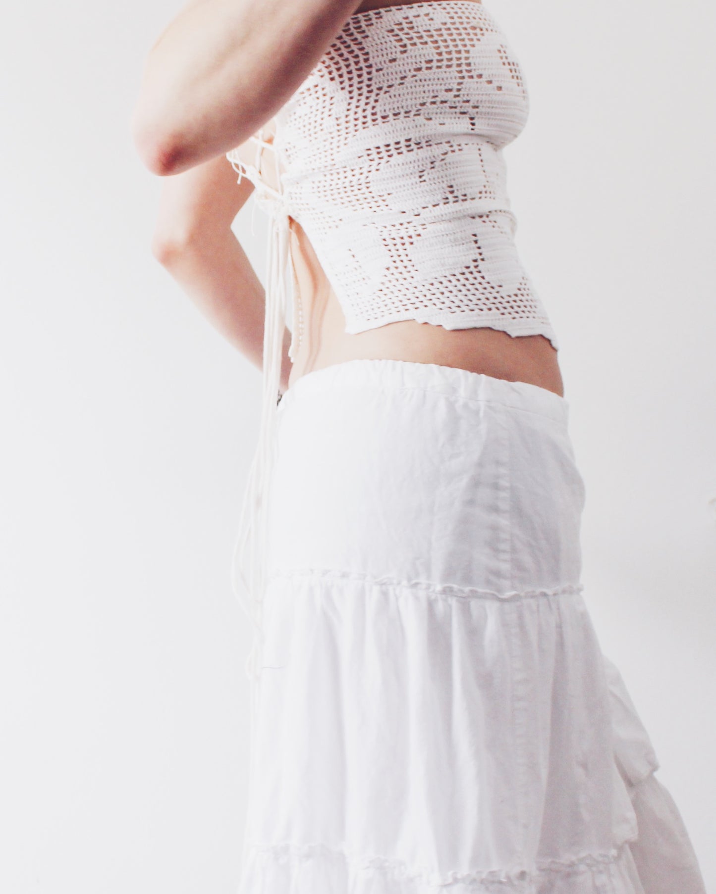 Crochet Couture: Upcycled Doily Crop Top - Reworked vintage - Coachella outfit