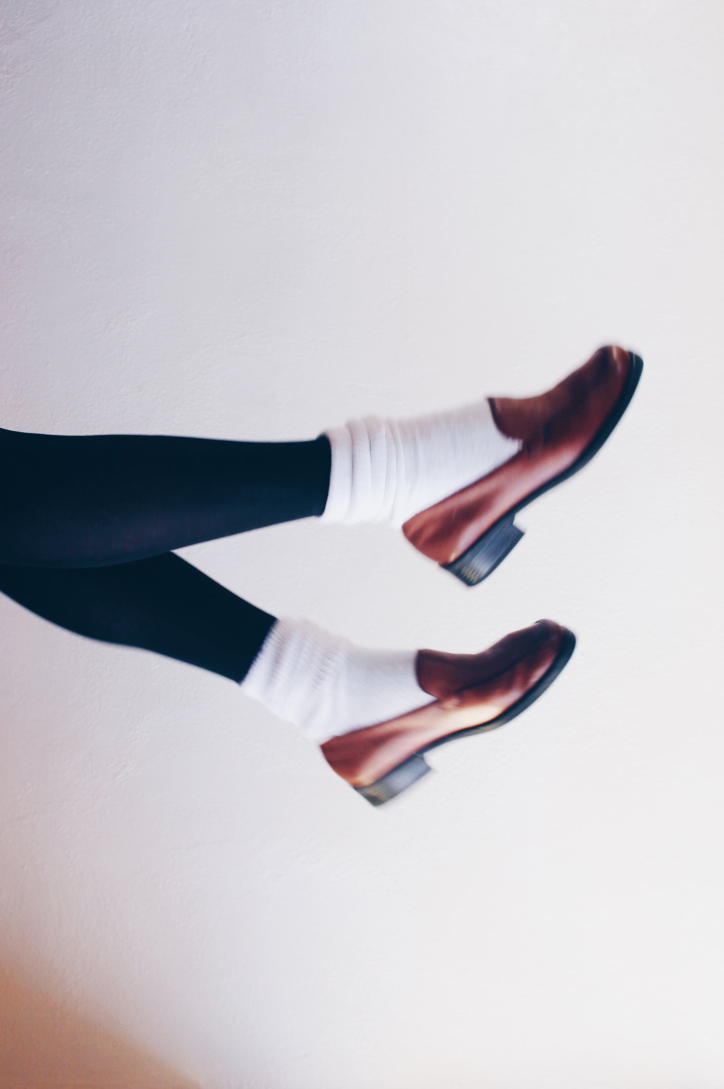 Vintage Y2K Librarian Aesthetic: Brown Leather Heeled Loafers