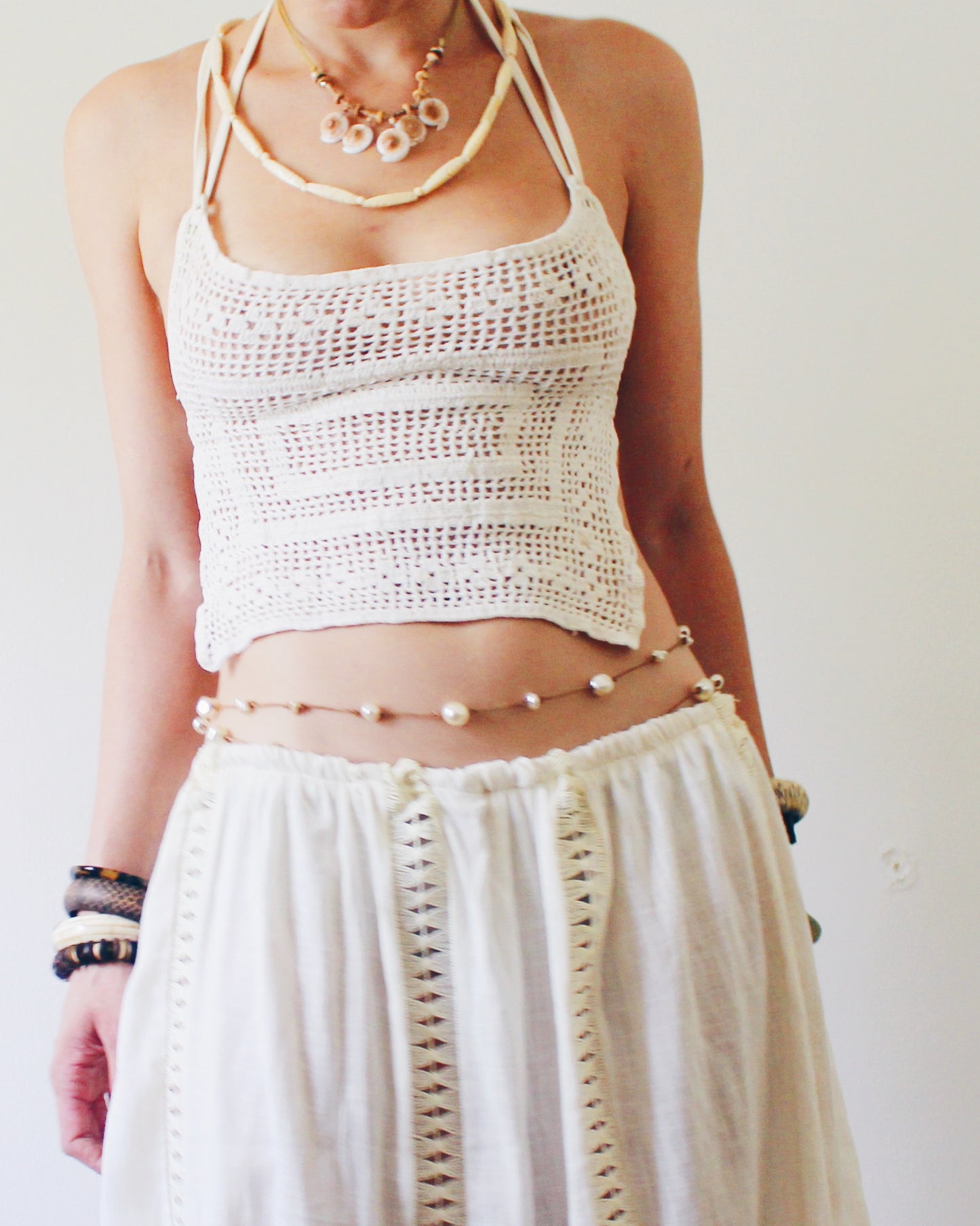 Crochet Couture: Upcycled Doily Crop Top - Reworked vintage - Coachella outfit (Copy)