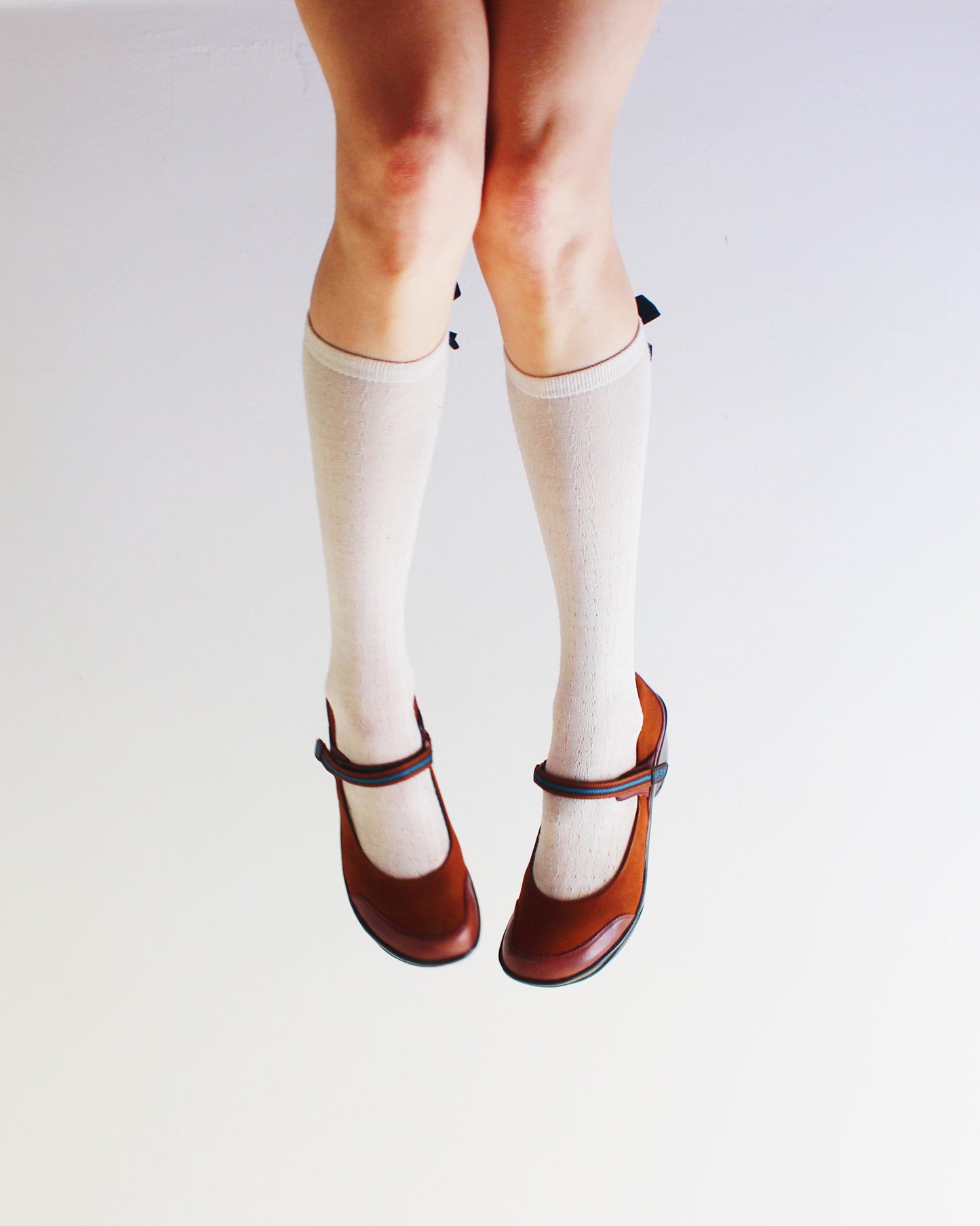 J41 Adventure On Brown Leather Mary Janes | Chunky Heel Orthopedic Support | Coquette Academic Summer Shoes
