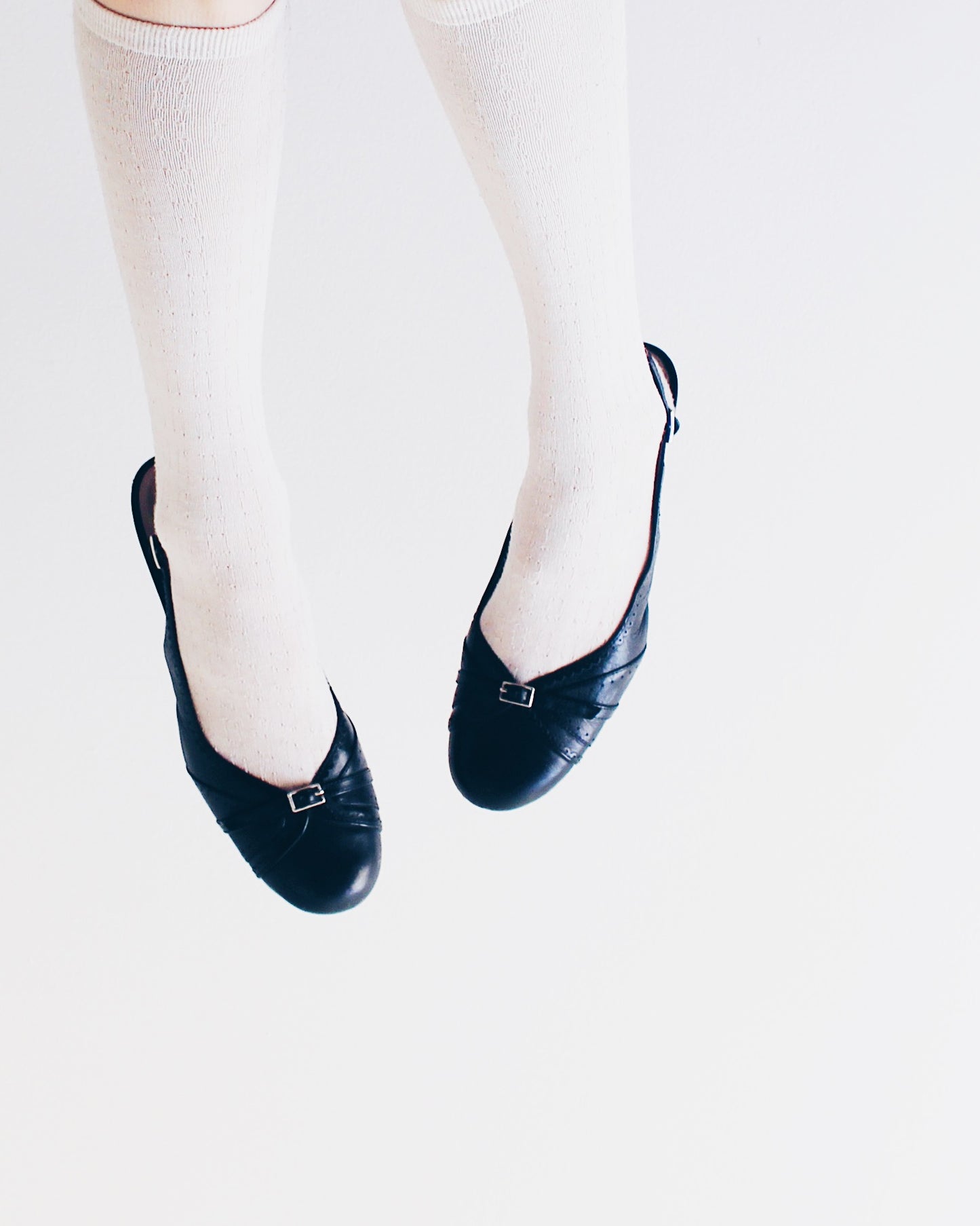 Vintage Y2K Kitten Heels - Buckle Strap Slip on Mossimo Flats