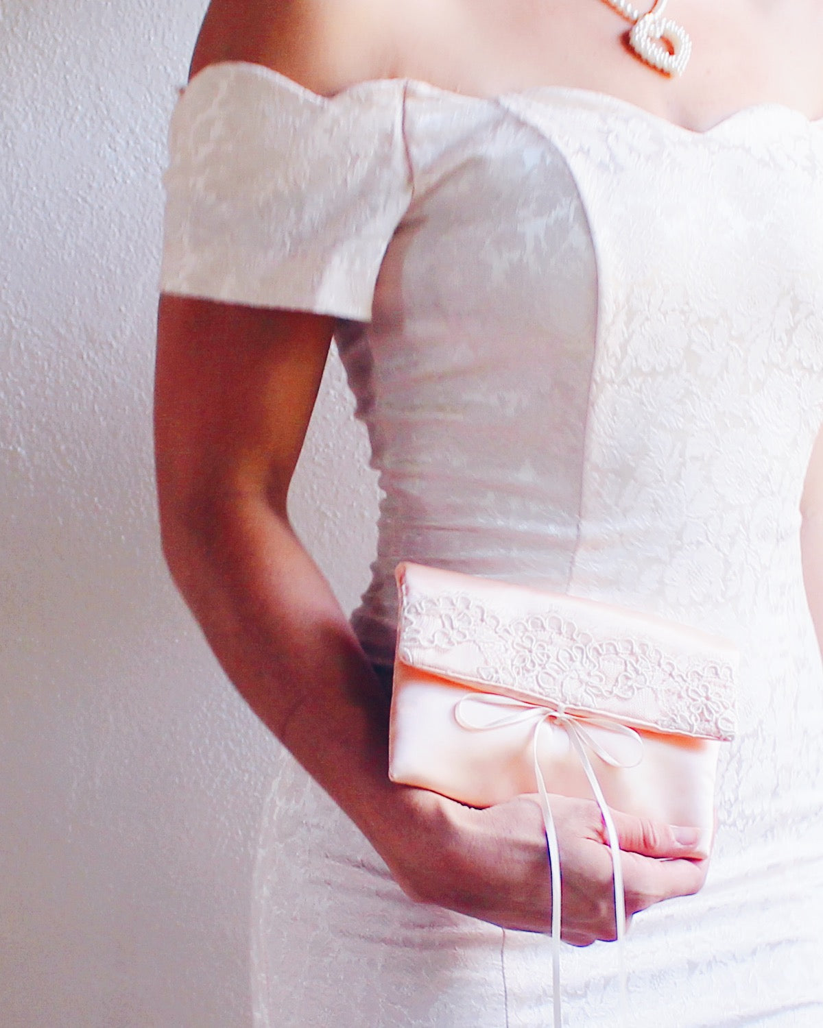 Vintage 1950s Pink Satin Clutch – Coquette Delicate Evening Bag