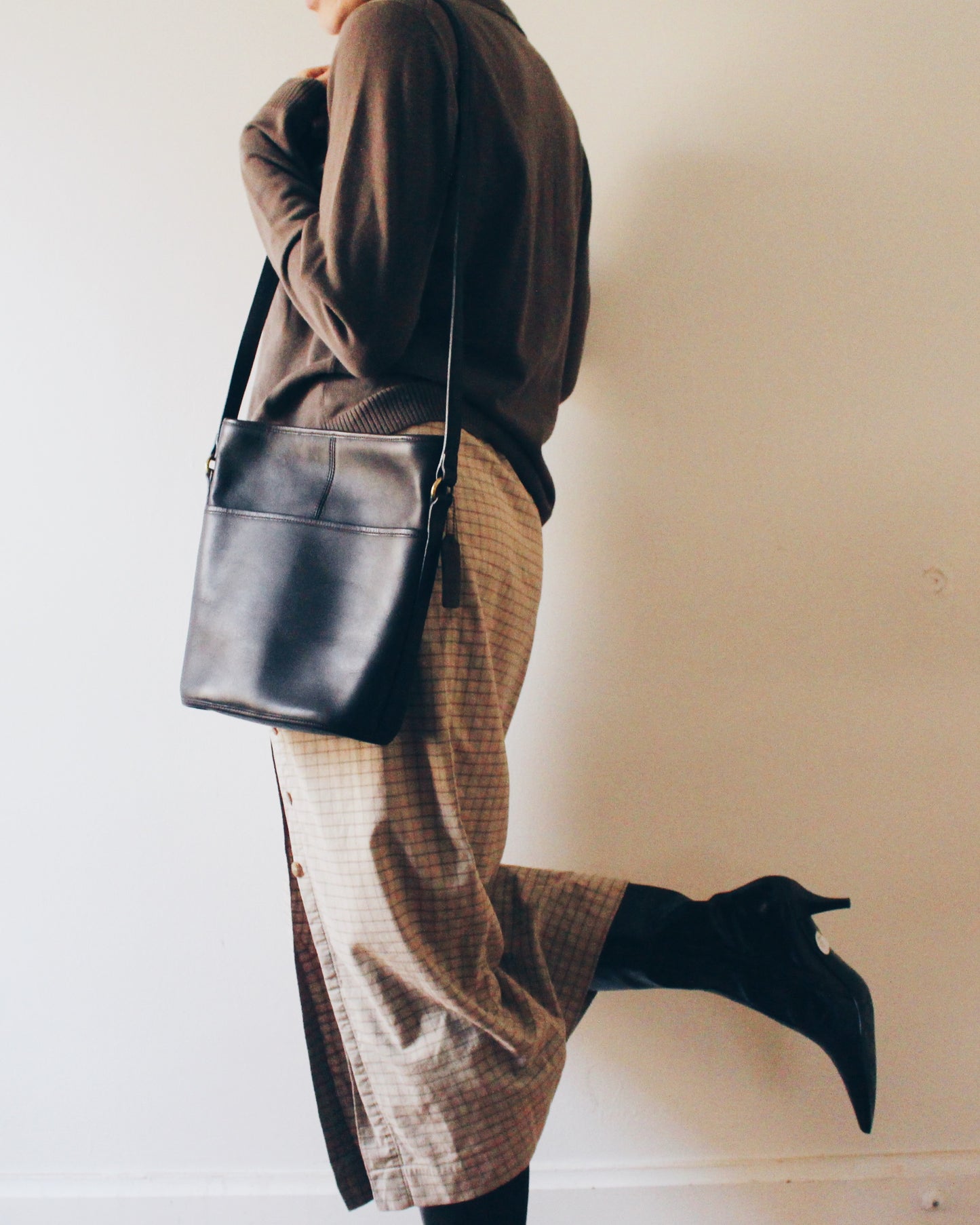 Vintage Gap Khaki‑Grey Turtleneck Sweater – Cozy Minimalist Cotton Knit for Layering
