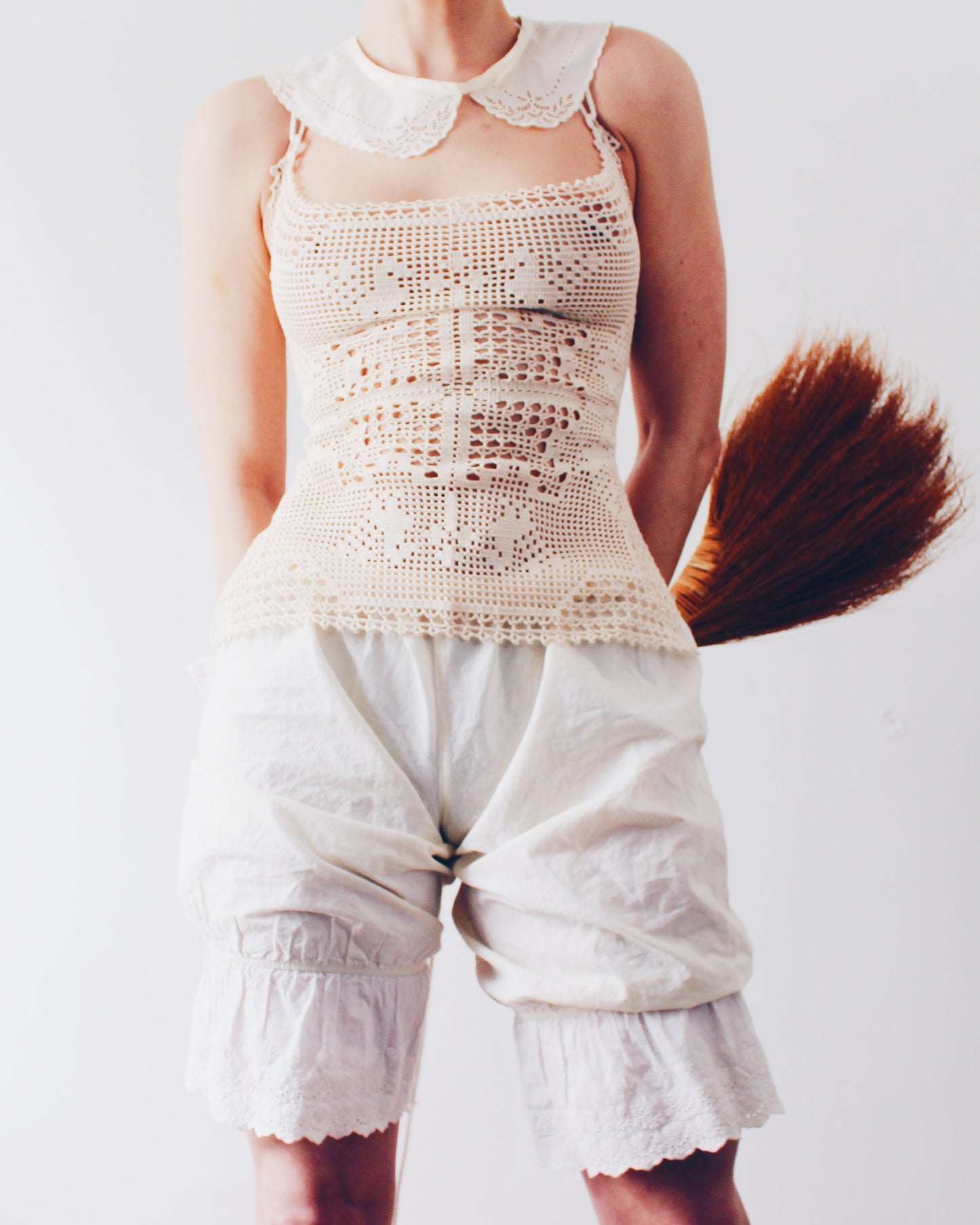 Crochet Couture: Upcycled Doily Crop Top - Reworked vintage - Coachella outfit