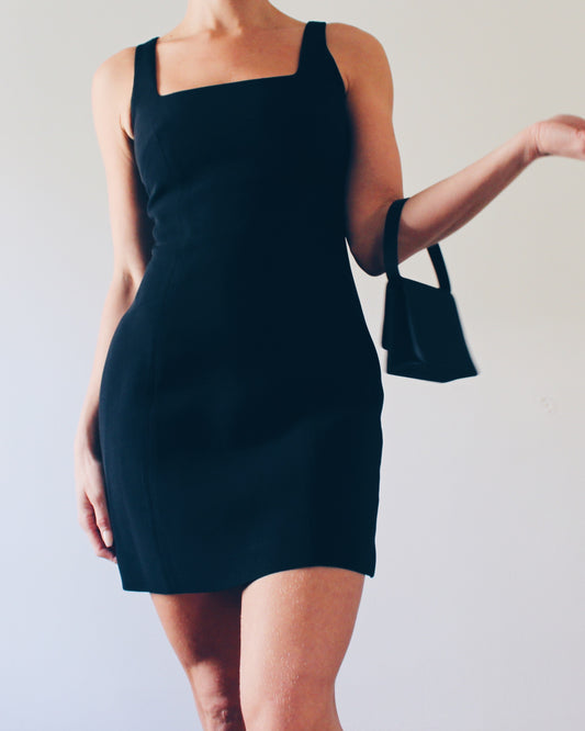 Chic Vintage Carlo Fellini Mini Purse - Timeless Black Minimalist Style