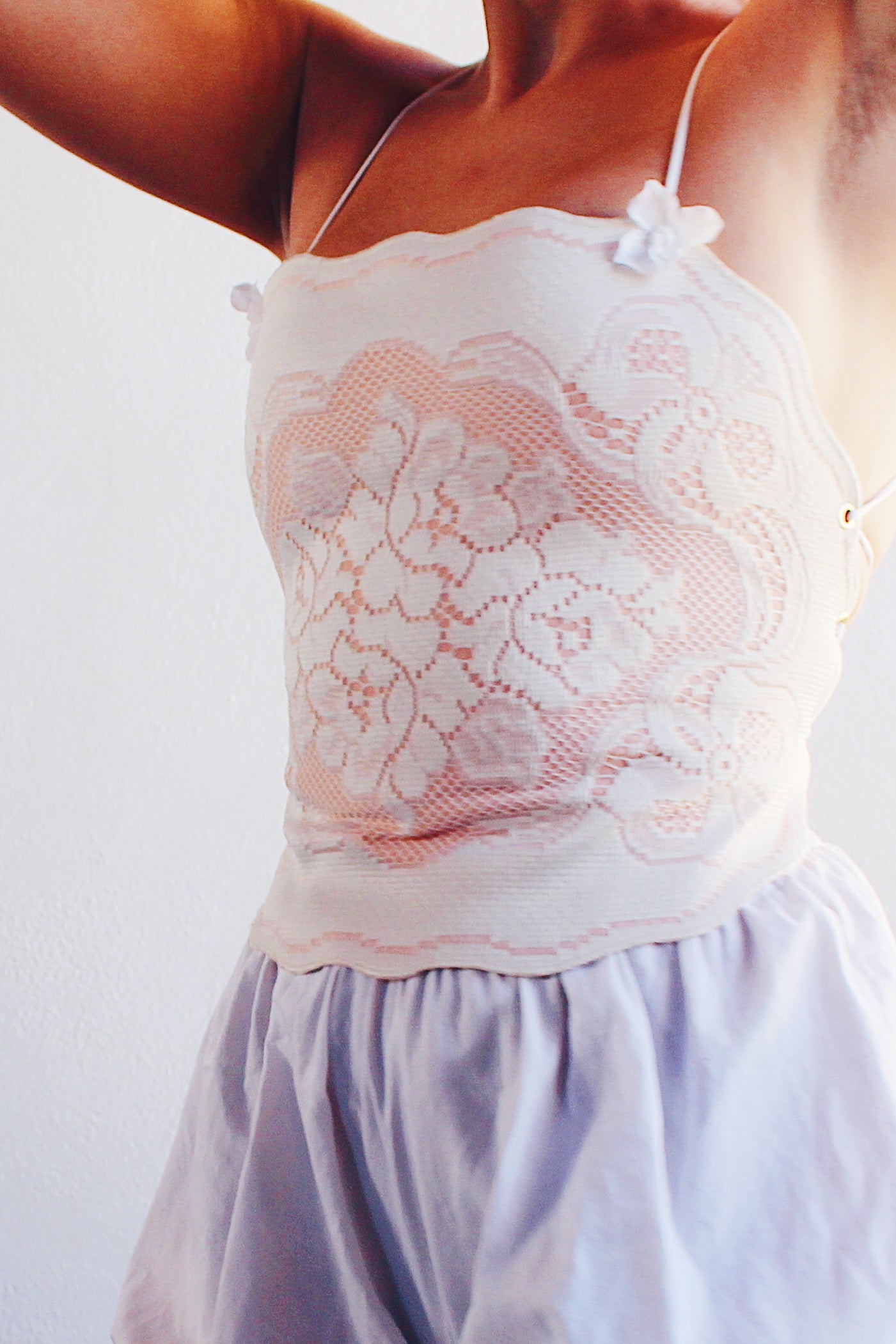 Vintage Lace Magic: Upcycled Doily Crop Top for Whimsy Lovers / repurposed doily top / upcycled recycled fashion