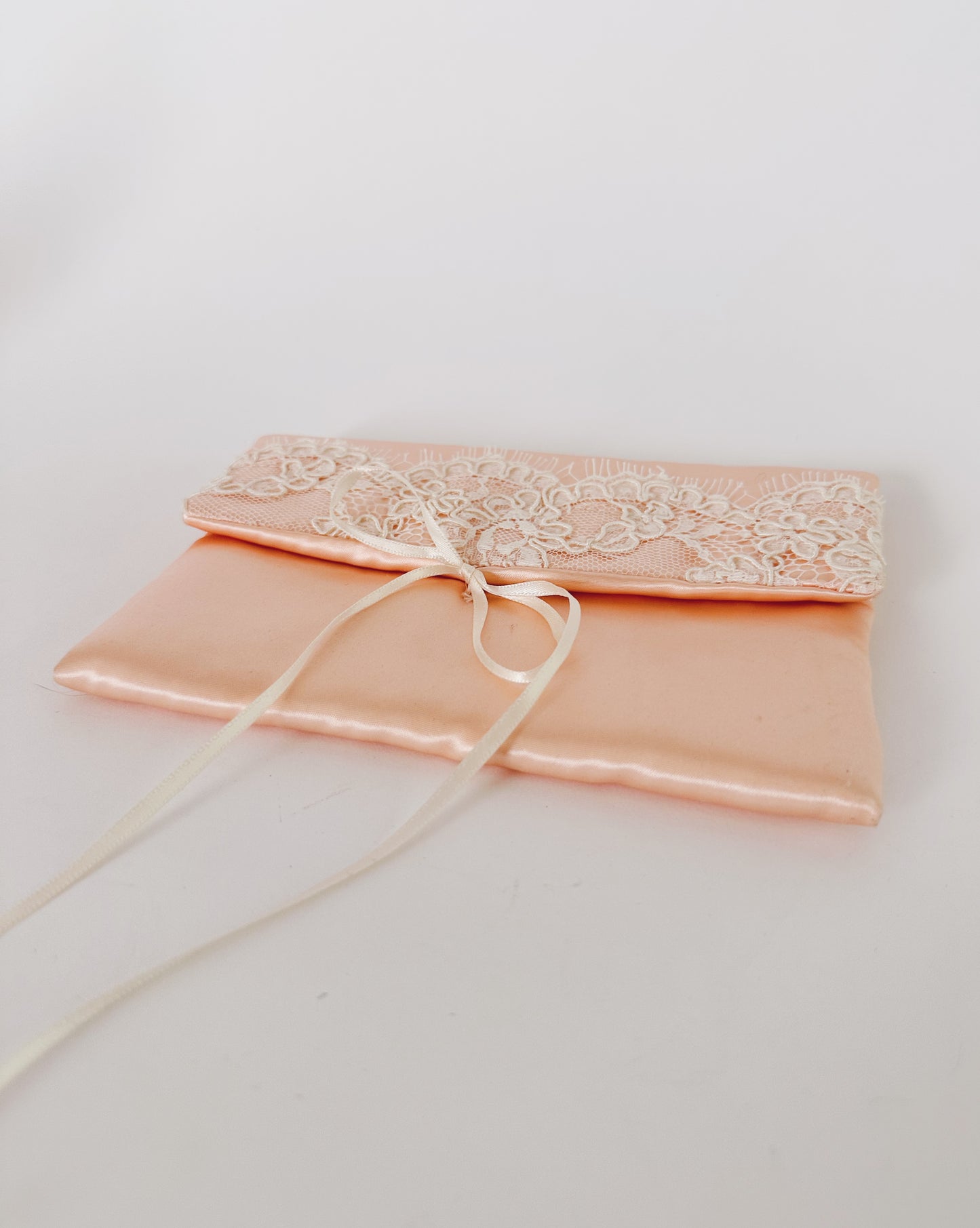 Vintage 1950s Pink Satin Clutch – Coquette Delicate Evening Bag