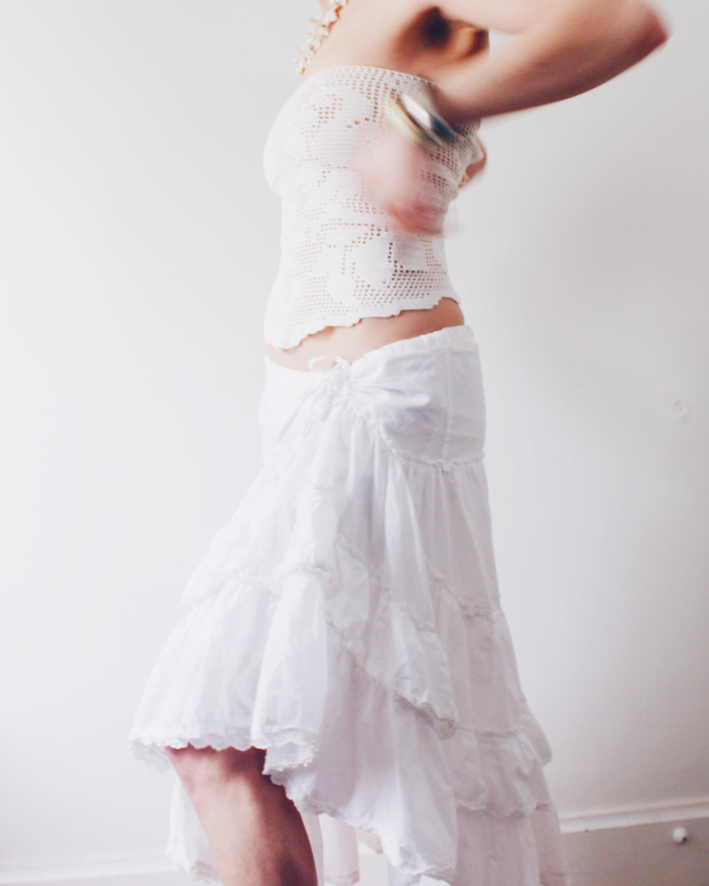 Crochet Couture: Upcycled Doily Crop Top - Reworked vintage - Coachella outfit