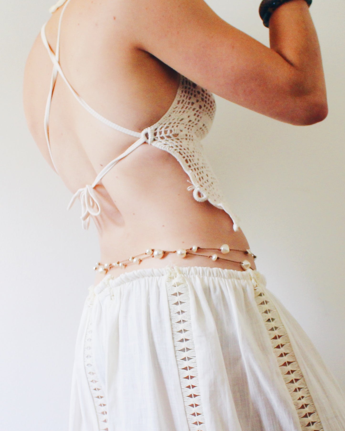 Crochet Couture: Upcycled Doily Crop Top - Reworked vintage - Coachella outfit (Copy)