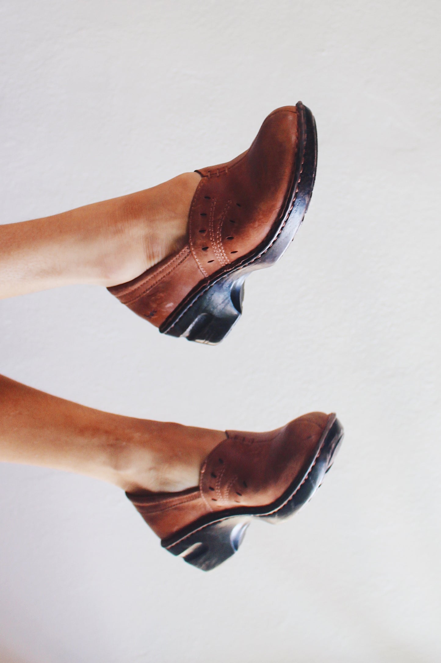 Step Back in Time: Vintage '90s B.O.C. Leather Clogs