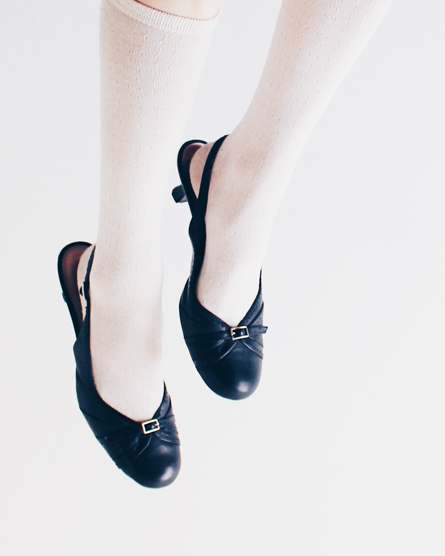 Vintage Y2K Kitten Heels - Buckle Strap Slip on Mossimo Flats