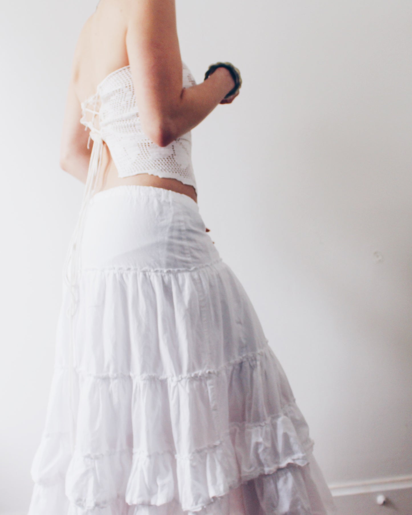 Crochet Couture: Upcycled Doily Crop Top - Reworked vintage - Coachella outfit