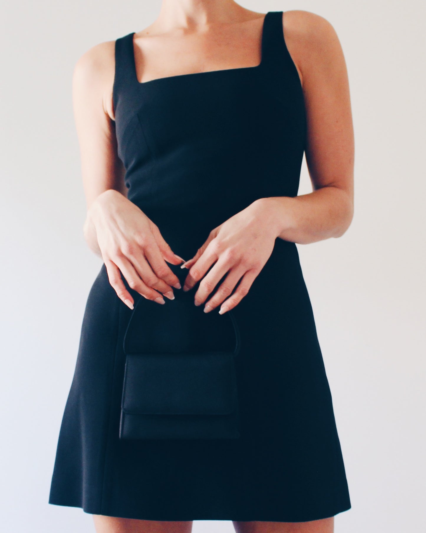 Chic Vintage Carlo Fellini Mini Purse - Timeless Black Minimalist Style