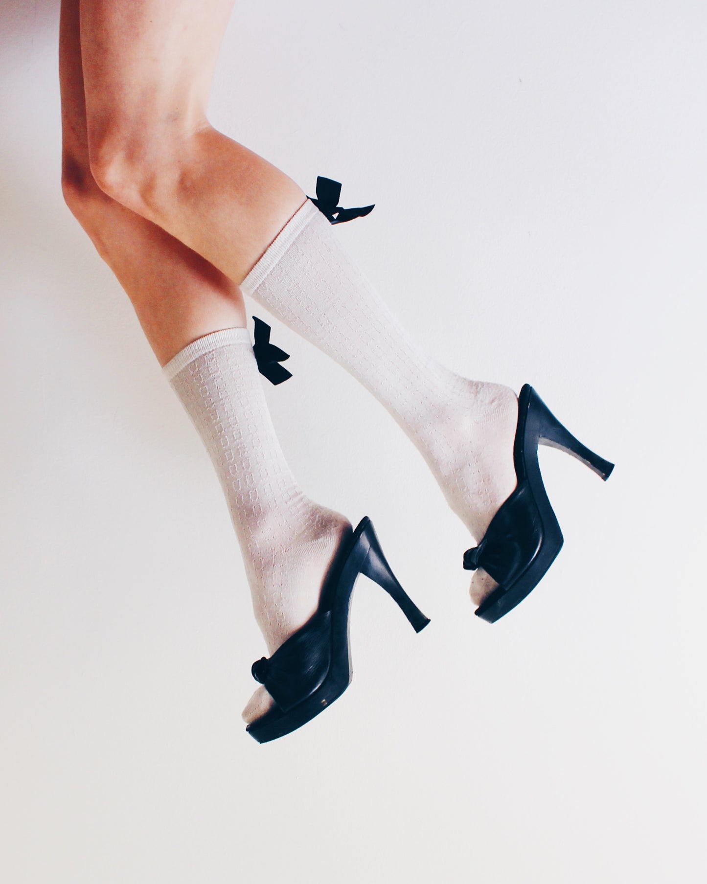 Vintage Black Leather Open Toe Heels – Y2K Bratz Style Summer Pumps