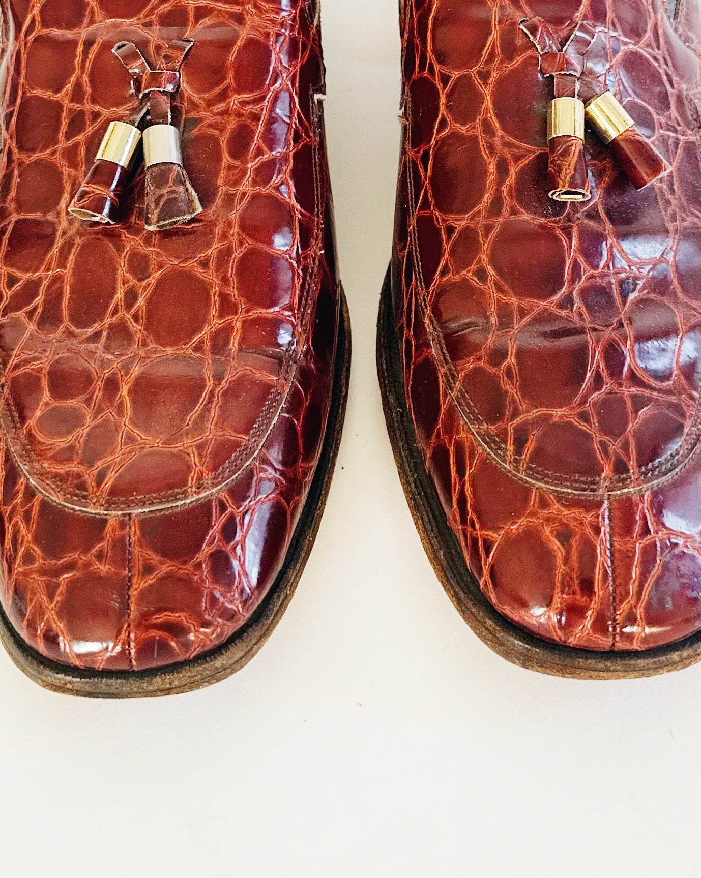 Vintage Nettleton Crocodile Embossed Leather Loafers – Men’s Smart Casual & Formal Slip On Dress Shoes