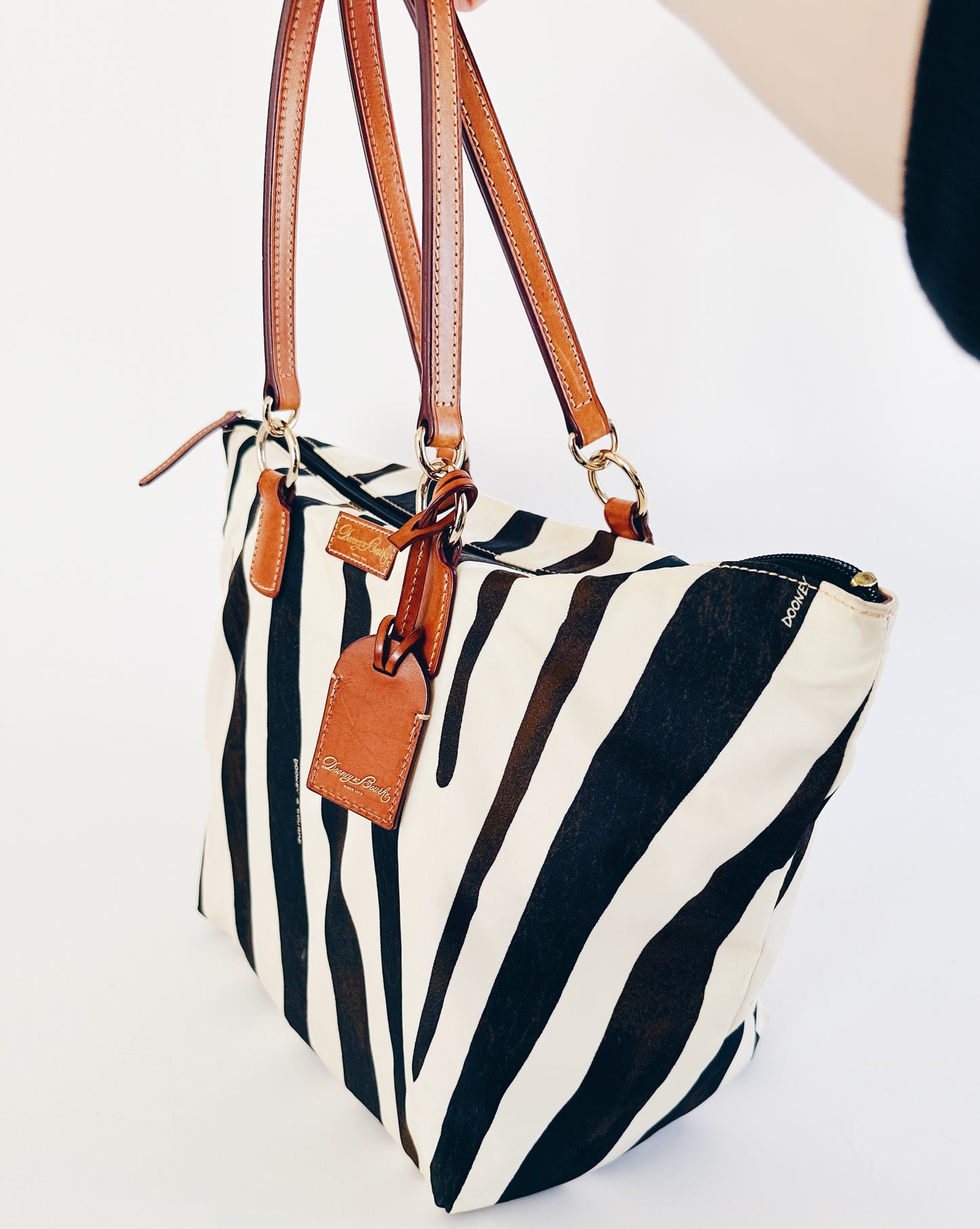 Vintage Y2K Dooney & Bourke Zebra Print Canvas Purse – Statement Animal Print Bag