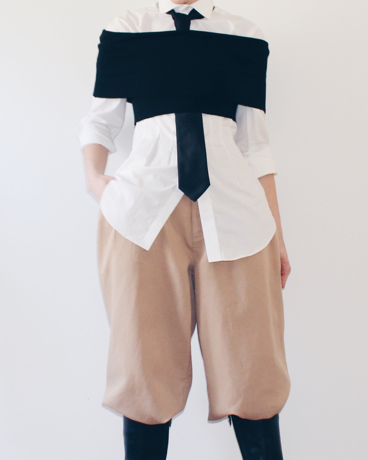 Black Off Shoulder Crop Top | Y2K Minimalist Elastic Layering Top | Office Siren Chic Cold Shoulder Blouse | Stretch Fitted 2000s Going Out Top