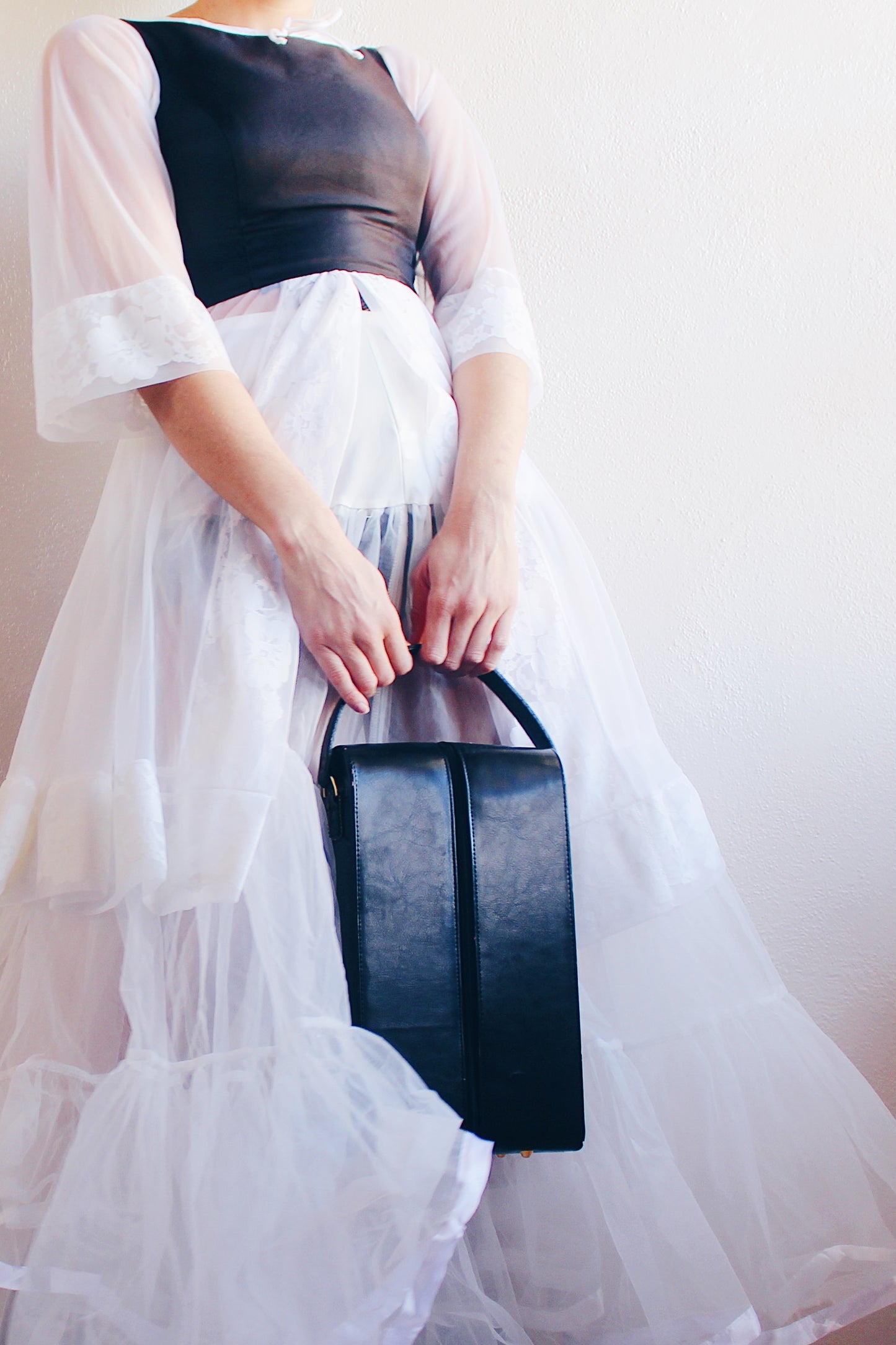 Victorian Whispers: Sheer White Lace Bed-Coat Robe for Dark Academic Dreams