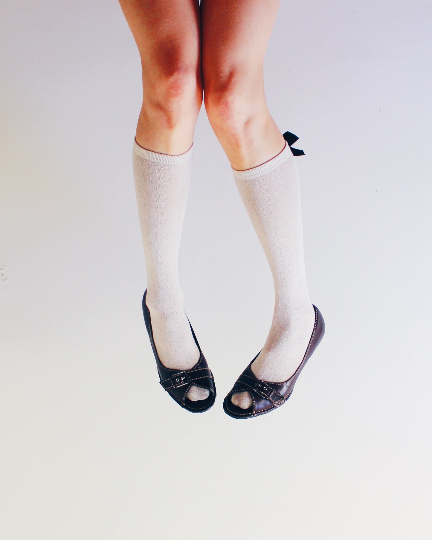 Aerosoles Chocolate Brown Peep Toe Kitten Heels | Academic Coquette Buckle Detail | High Quality Leather