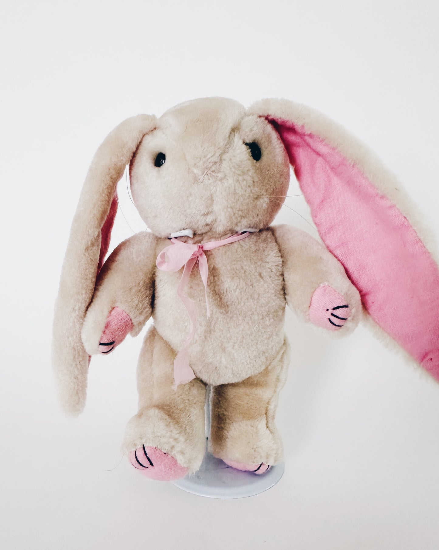 Antique Stuffed Rabbit Toy | Long Ears, Movable Limbs | Coquette Style Unconventional Accessory & Collectible