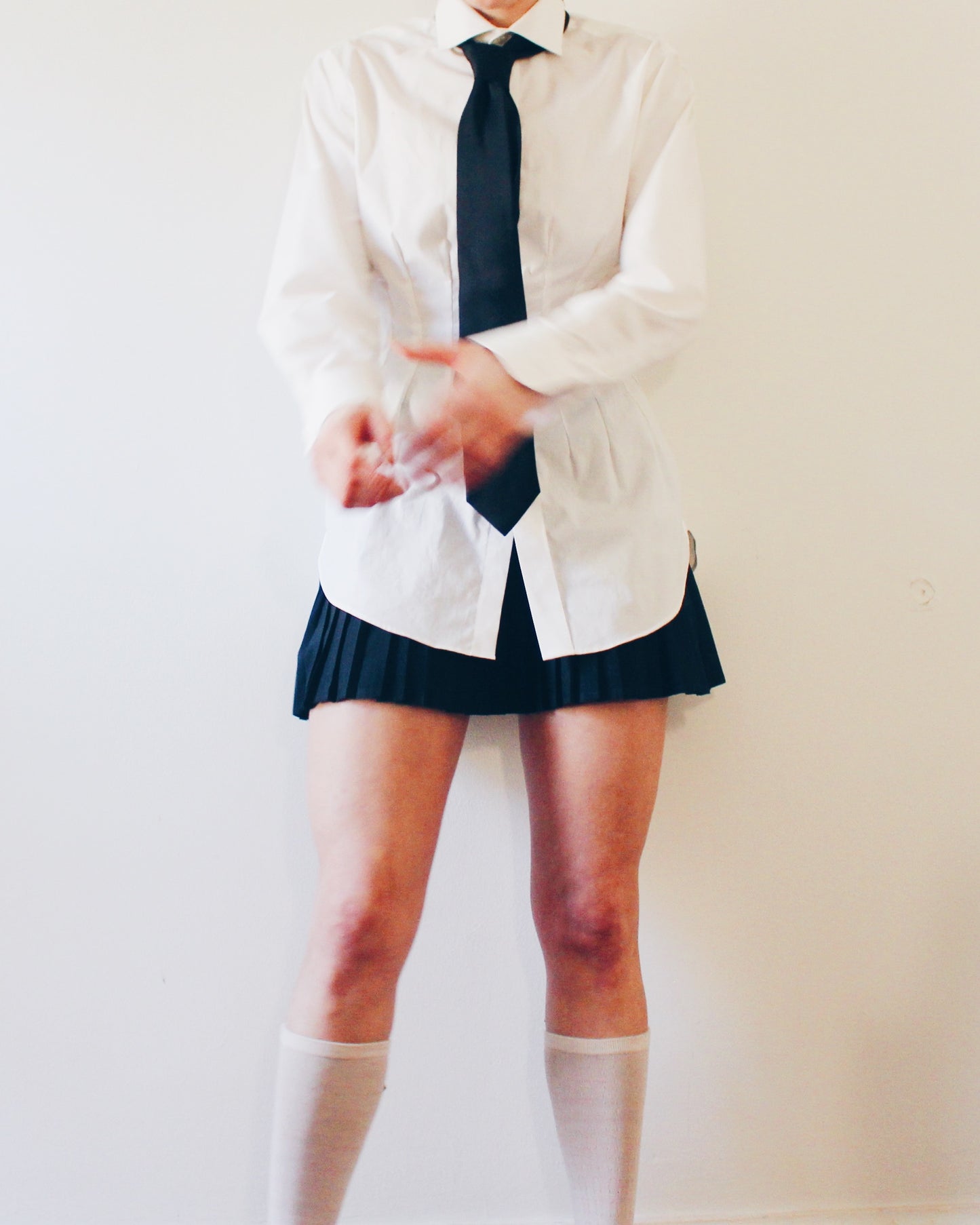 Ace Your Style with our Black Pleated Mini Tennis Skirt / acubi style skort