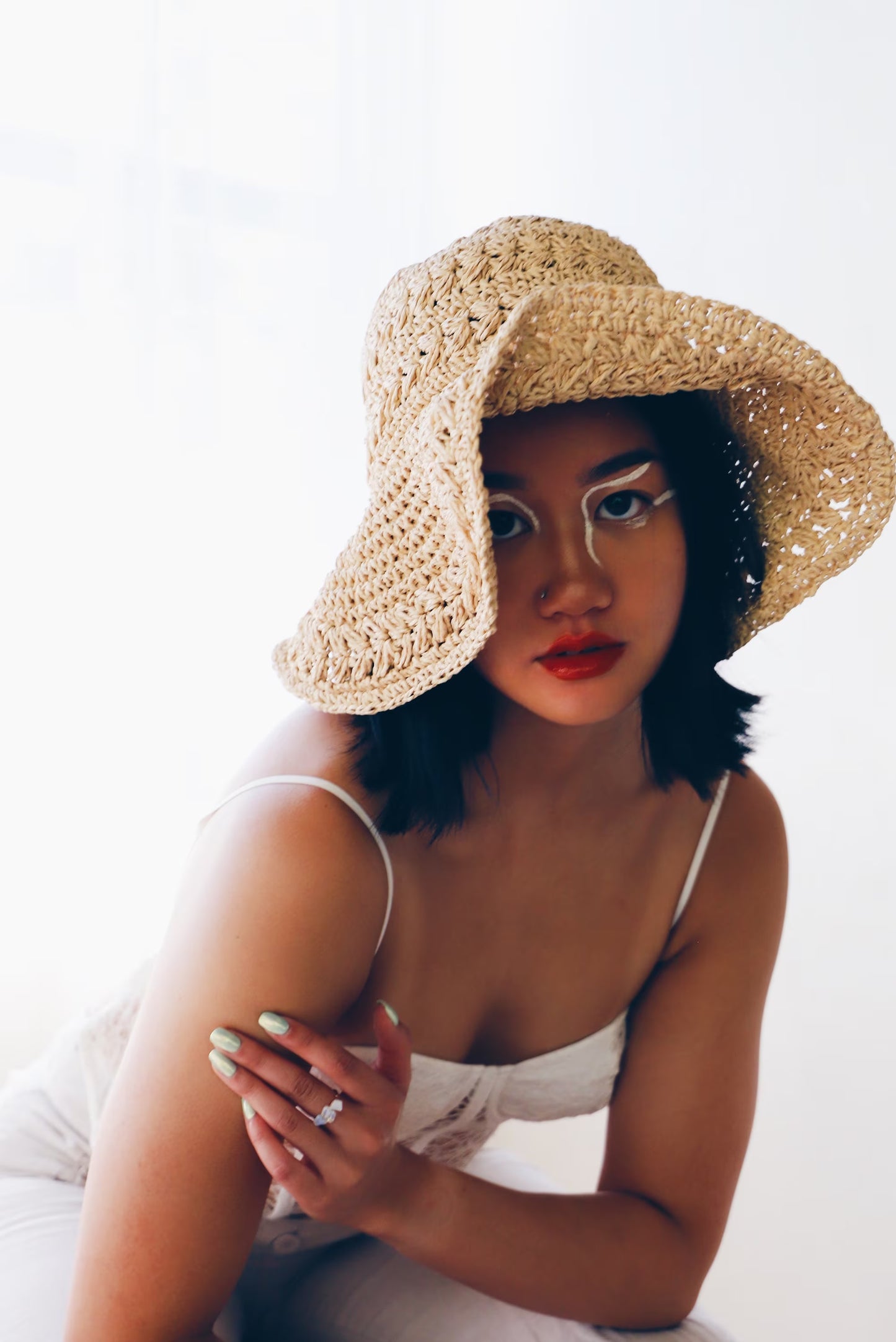 Vintage Floppy Crochet Summer Straw Hat - Southern Bohemian Style | Perfect Raffia for Beach and Sun