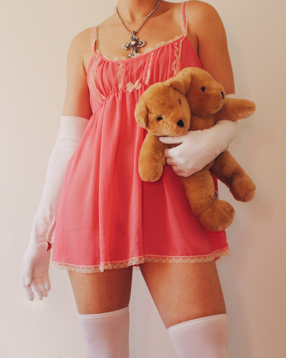 Vintage Victoria's Secret Pink Babydoll Camisole, Y2K Lingerie, Lace Trim Empire Waist Tank, Romantic Coquette Top