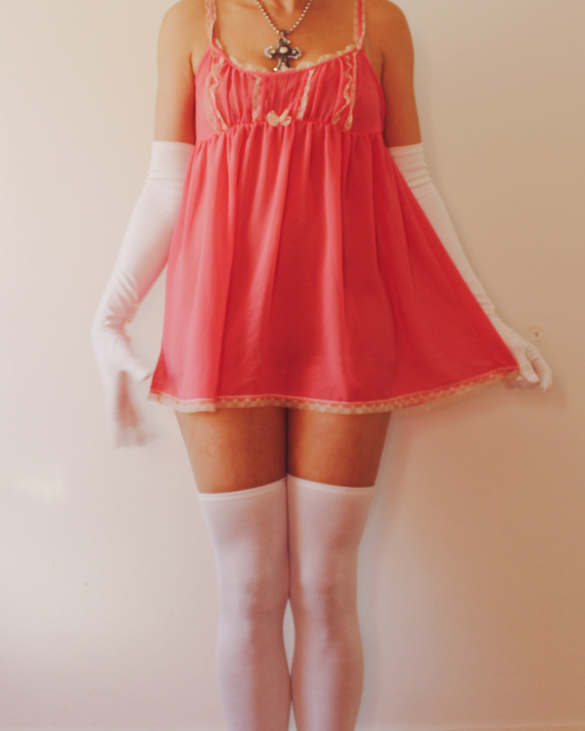 Vintage Victoria's Secret Pink Babydoll Camisole, Y2K Lingerie, Lace Trim Empire Waist Tank, Romantic Coquette Top